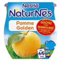 Nestlé Naturnes Pomme Golden (dès 4/6 mois) par 2 pots de 115g (lot de 10 soit 20 pots)