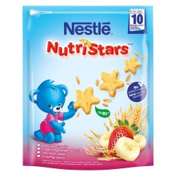 Nestlé Nutristars Céréales Banane Fraise (dès 10 mois) Sachet Fermeture Zip 50g (lot de 8)