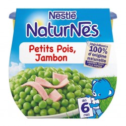 Nestlé Naturnes Petits Pois Jambon (dès 6 mois) par 2 pots de 200g (lot de 6 soit 12 pots)