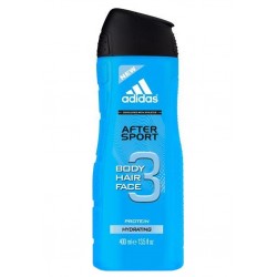 Adidas Douche After Sport 3 en 1 Body Hair Face Protein Hydrating Maxi Format 400ml (lot de 6)