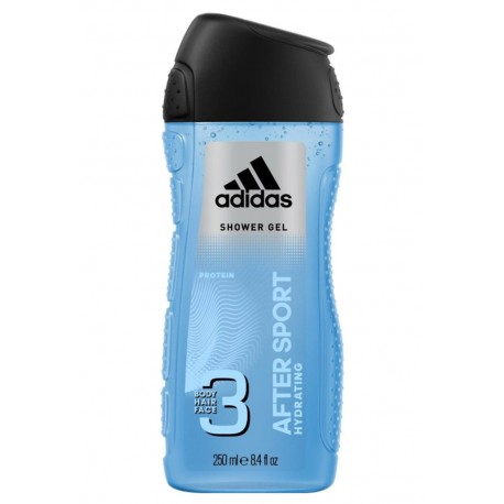 Adidas Shower Gel Protein After Sport Hydrating 3 en 1 Body Hair Face 250ml (lot de 6)