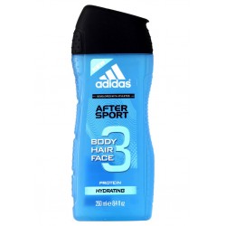 Adidas Douche After Sport 3 en 1 Body Hair Face Protein Hydrating 250ml (lot de 6)