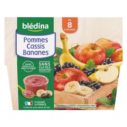 Blédina Pommes Cassis Bananes (de 8 mois à 36 mois) par 4 pots de 100g (lot de 6 soit 24 pots)