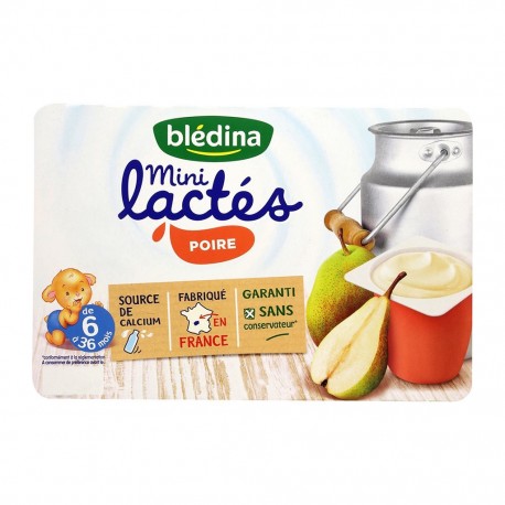 Blédina Mini Lactés Poire (de 6 à 36 mois) par 6 pots de 55g (lot de 6 soit 36 pots)