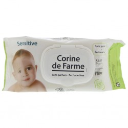 Corine de Farme Lingettes Sensitive pour Bébé x56 Sans Parfum (lot de 6 soit 336 lingettes)