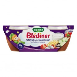 Blédina Blédiner Ratatouille Petits Macaroni Lait Touche de Mozzarella (dès 12 mois) par 2 pots de 200g (lot de 6 soit 12 pots)