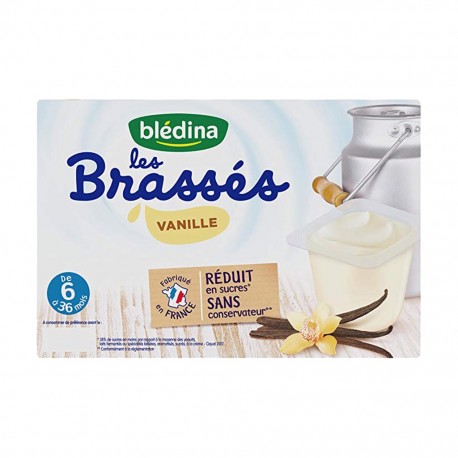 Blédina Les Brassés Vanille (de 6 à 36 mois) par 6 pots de 95g (lot de 4 soit 24 pots)