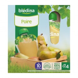 Blédina Poire (de 10 à 36 mois) par 4 gourdes de 90g (lot de 6 soit 24 gourdes)