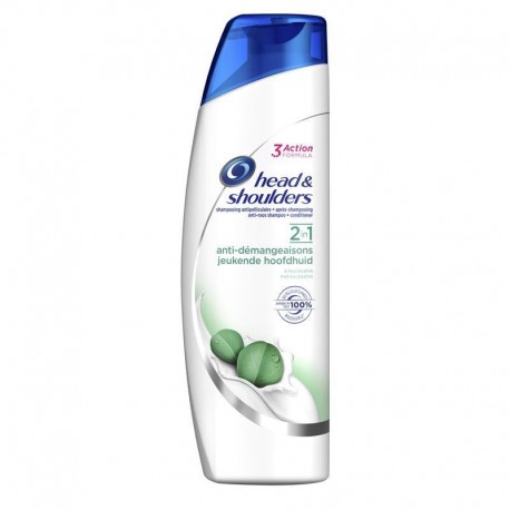 Head & Shoulders Shampooing Antipelliculaire + Après Shampooing 2 in 1 Anti-Démangeaisons 255ml (lot de 4)