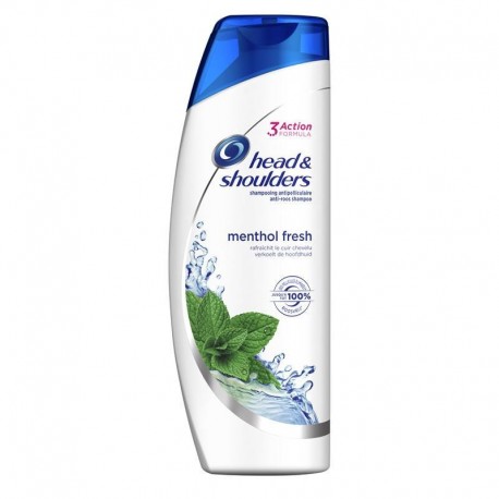 Head & Shoulders Shampooing Antipelliculaire Menthol Fresh Format Familial 500ml (lot de 3)