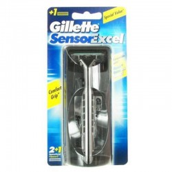 Gillette Sensor Excel Rasoir pour Homme + 1 Recharge