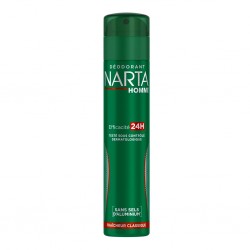 Narta Homme Spray Déodorant Efficacité 24h Fraîcheur Classique 200ml (lot de 4)