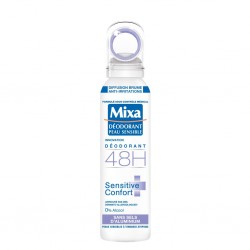 Mixa Déodorant Peau Sensible 48h Sensitive Confort Sans Sels d’Alluminium 150ml (lot de 4)