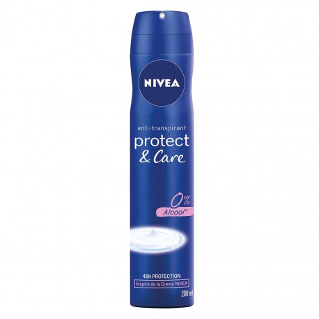 Nivea Anti-Transpirant Protect & Care 0% Alcool 48h Protection 200ml (lot de 4)