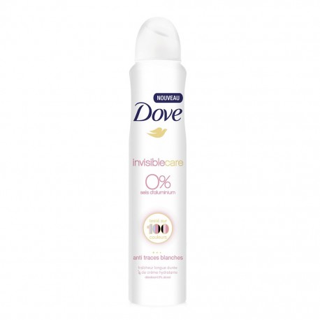 Dove Invisiblecare 0% Sels d’Aluminium Anti Traces Blanches 200ml (lot de 4)