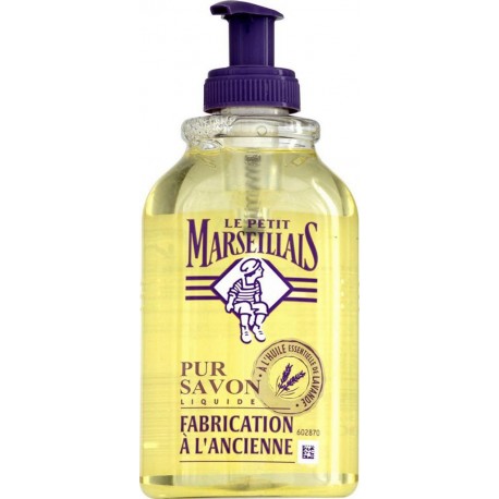 Le Petit Marseillais Pur Savon Liquide Fabrication à l’Ancienne à l’Huile Essentielle de Lavande 300ml (lot de 8)