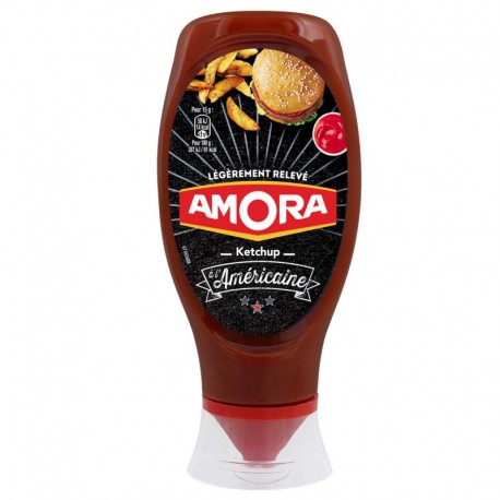 Amora Ketchup à l’Américaine Légèrement Relevé 477g (lot de 5)