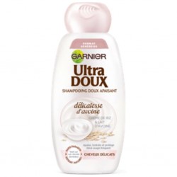 Garnier Ultra Doux Shampooing Doux Apaisant Délicatesse d’Avoine Crème de Riz & Lait d’Avoine 400ml (lot de 4)