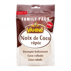 Vahiné Noix de Coco Râpée Family Pack Fresh Zip 200g (lot de 3)