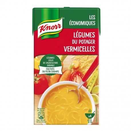 Knorr Les Économiques Légumes du Potager Vermicelles 1L (lot de 4)