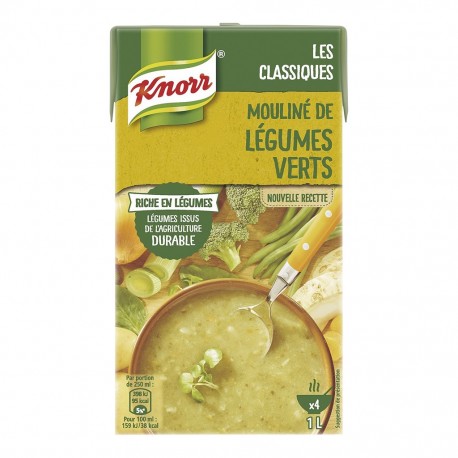 Knorr Les Classiques Mouliné de Légumes Verts 1L (lot de 4)