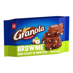 LU Granola L’Original Brownie Gros Éclats de Noisettes Prédécoupé 217g (lot de 6)