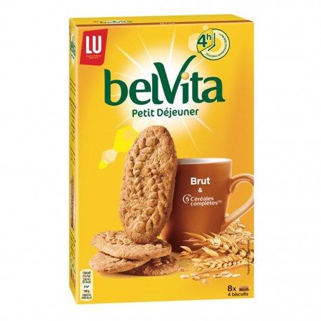 LU BelVita Petit Déjeuner Brut & 5 Céréales Complètes 400g (lot de 6)