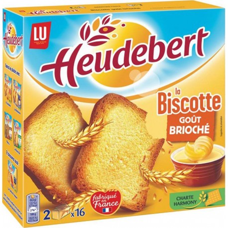 LU Heudebert La Biscotte Goût Brioché 280g (lot de 6)