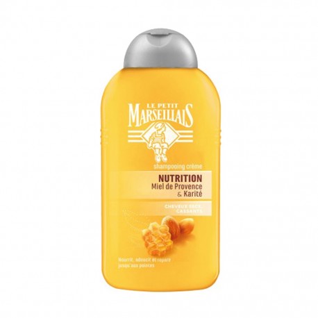 Le Petit Marseillais Shampooing Crème Nutrition Miel de Provence & Karité 250ml (lot de 4)