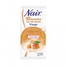 Nair 10 Bandes de Cire Froide Visage Peaux Sensibles Cire Sans Parfum au Lait d’Abricot Adoucissant (lot de 2)