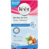 Veet Bandes de Cire Easy-Gelwax Technology Peaux Sensibles par 16 Bandes de Cire (lot de 2)