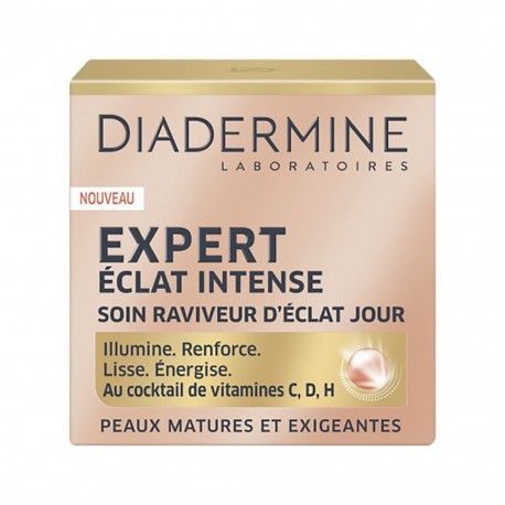 DIADERMINE Expert Éclat Intense Soin Raviveur d’Éclat Jour Peaux Matures et Exigeantes 50ml (lot de 2)