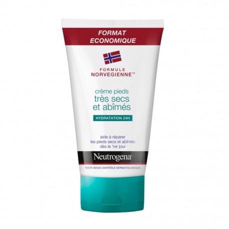 Neutrogena Formule Norvégienne Hydratation 24h Crème Pieds Très Secs et Abîmés 150ml (lot de 2)