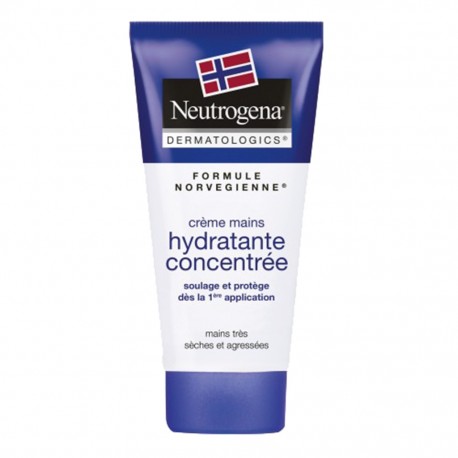 Neutrogena Formule Norvégienne Crème Mains Hydratante Concentrée Mains Très Sèches et Agressées 75ml (lot de 2)