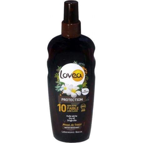 Lovea Huile Sèche Protection SPF 10 Monoï de Tahiti Water Resistant 200ml (lot de 2)