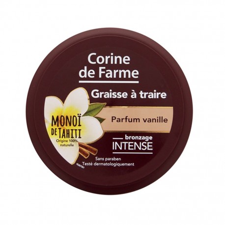 Corine de Farme Graisse à Traire Bronzage Intense Monoï de Tahiti Parfum Vanille 150ml (lot de 2)