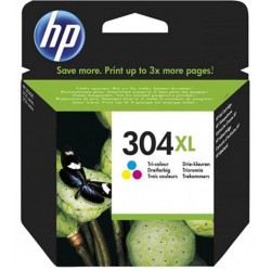 HP Cartouche d’Encre 304 XL 304XL COLORS Trois Couleurs (lot de 2) N9K07AE