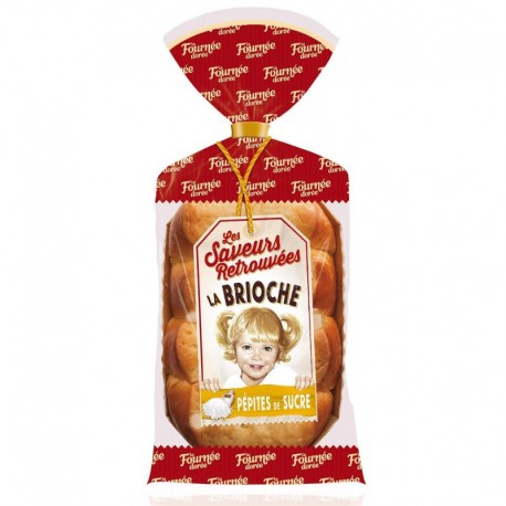 La Fournée Dorée Les Saveurs Retrouvées La Brioche Pépites de Sucre 250g (lot de 3)