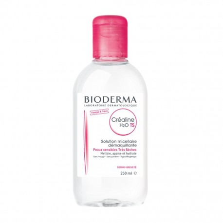 BIODERMA Créaline H2O TS Solution Micellaire Démaquillante Peaux Sensibles Très Sèches 250ml (lot de 2)