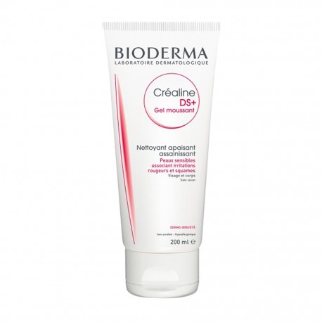 BIODERMA Créaline DS+ Gel Moussant Nettoyant Apaisant Peaux Sensibles 200ml (lot de 2)