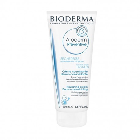 BIODERMA Atoderm Préventive Sécheresse Crème Nourrissante Dermo-Consolidante 200ml (lot de 2)