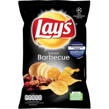 Lay's Chips Saveur Barbecue 130g (lot de 10)