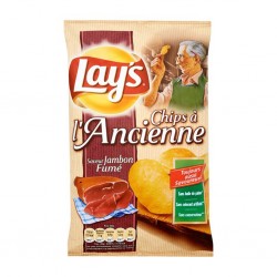 Lay's Lay’s Chips à l’Ancienne Saveur Jambon Fumé 120g (lot de 10)
