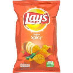 Lay's Lay’s Chips Saveur Spicy 130g (lot de 10)
