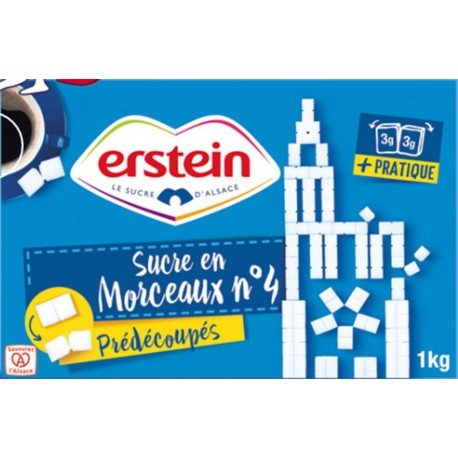 Erstein Sucre en Morceaux n°4 Prédécoupés (lot de 6)