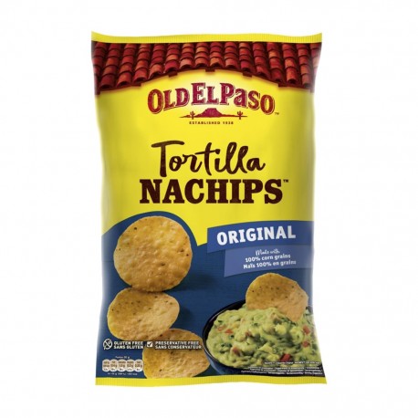 Old El Paso Tortilla Nachips Original 185g (lot de 4)