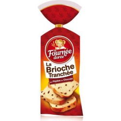 La Fournée Dorée La Brioche Tranchée aux Pépites de Chocolat 500g (lot de 3)