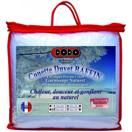 DODO Couette chaude 85% plumettes 15% duvet 200x200cm