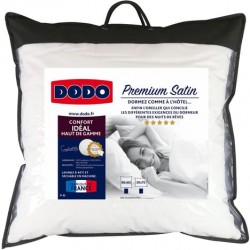 DODO Oreiller confort idéal haut de gamme PREMIUM SATIN 50x70cm