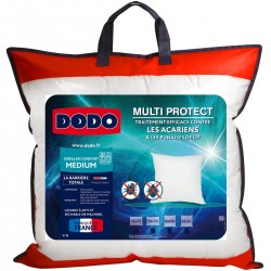DODO Oreiller Médium anti-acariens DODO MULTI PROTECT 60x60cm (lot de 2)